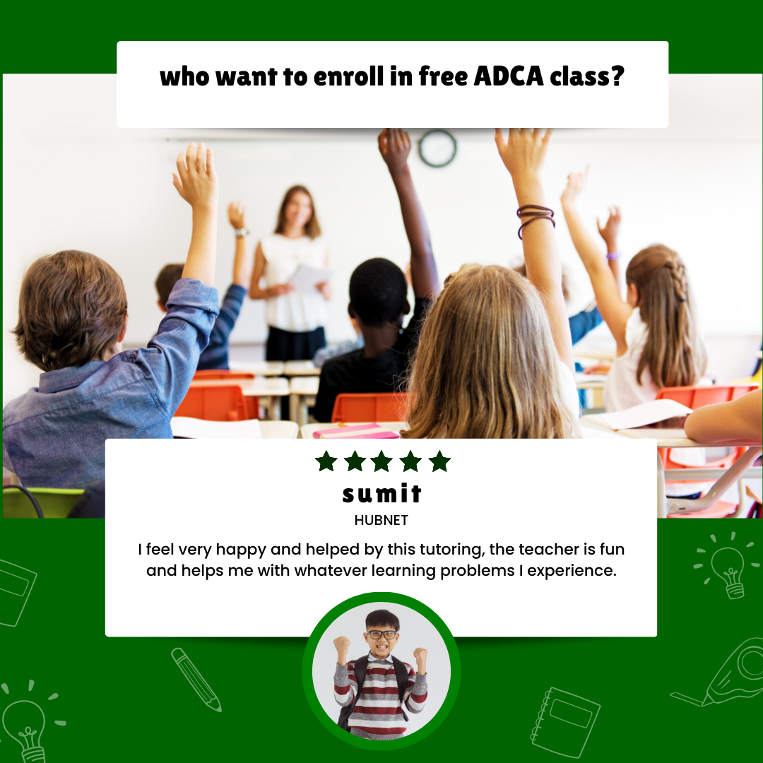 free adca course hubnet